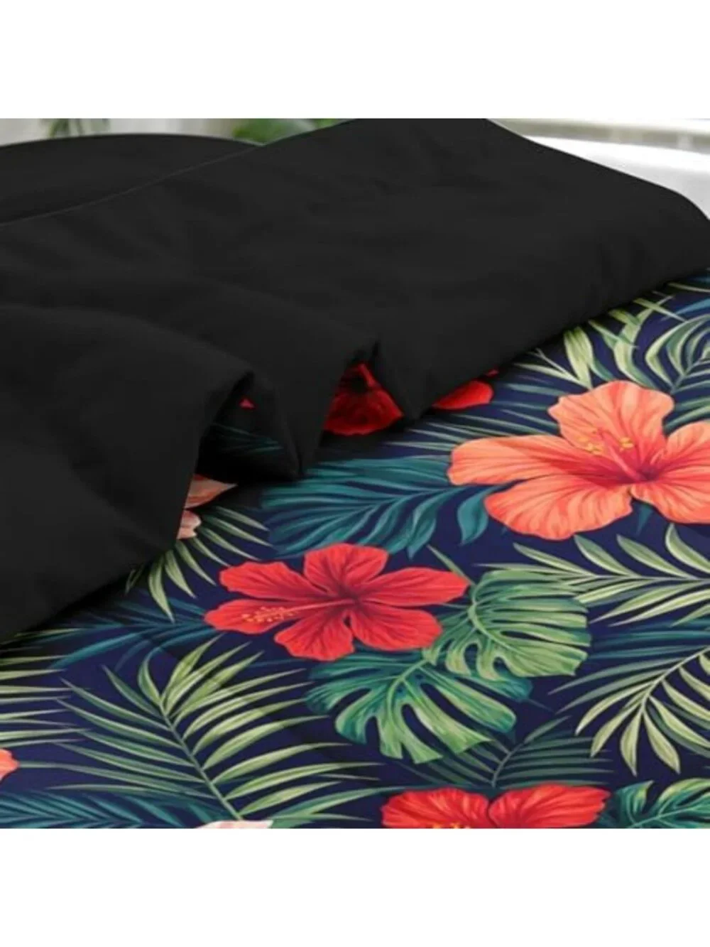 Tropical Queen Comforter Set with Sheets - 7 Piece Summer Bedding Collection